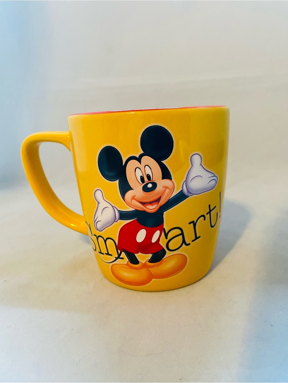 NWOT Disney Mickey Mouse Funny and Smart Yellow Coffee Mug